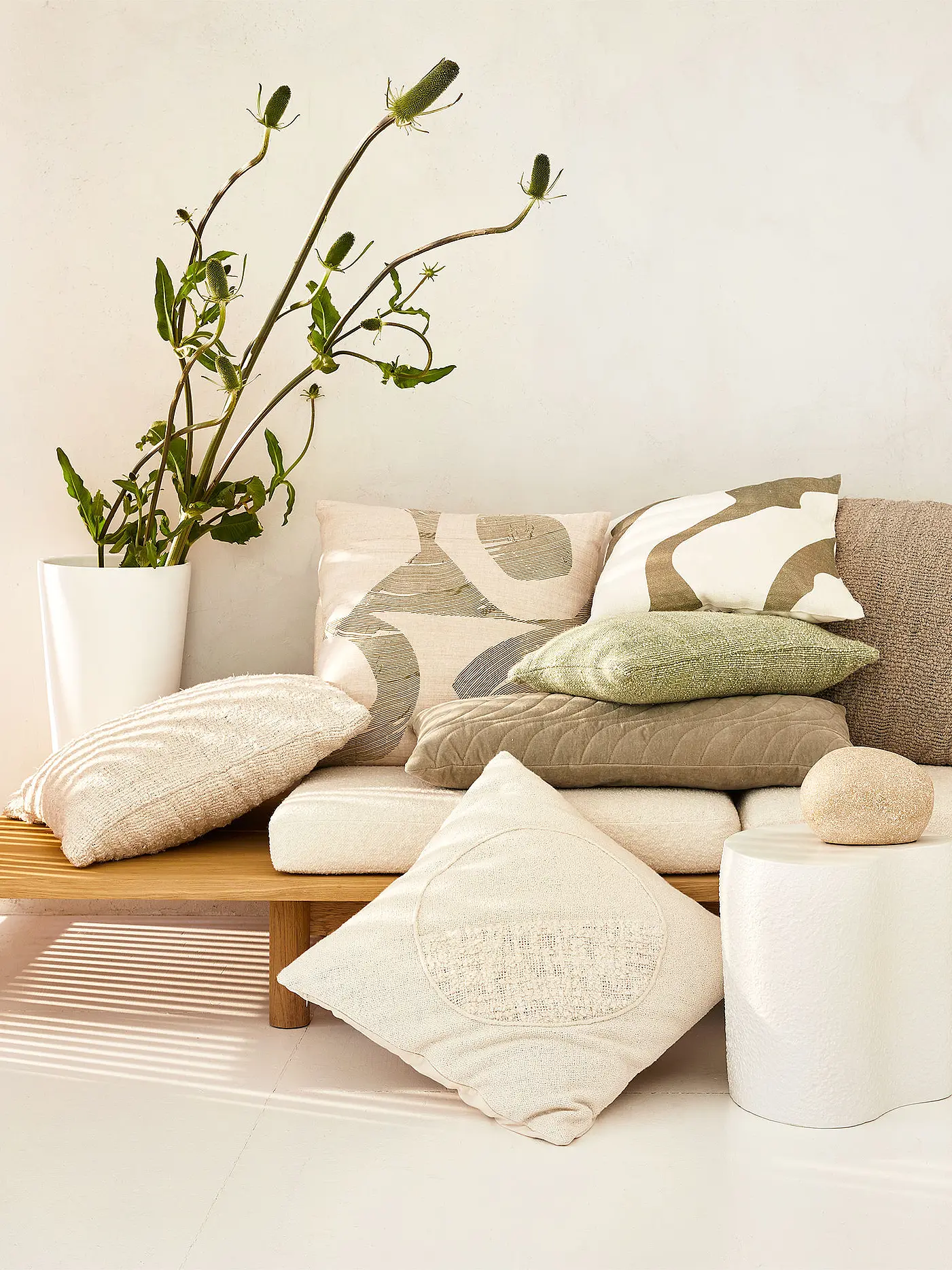 URBAN NATURE CULTURE | Zierkissen 50x50cm AEOLUS Offwhite | 